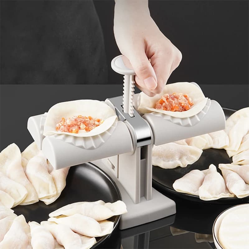 Automatyczna Maszyna do Pierogów DIY z Podwójną Tłocznia, Akcesoria Kuchenne 🥟